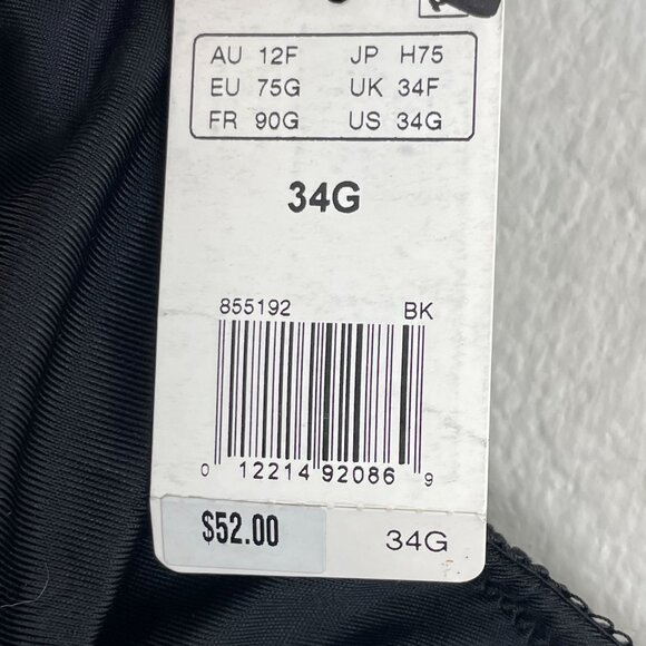 NEW Wacoal Womens 34G Full Coverage Bra Black Underwire 855192 - Picture 4 of 9